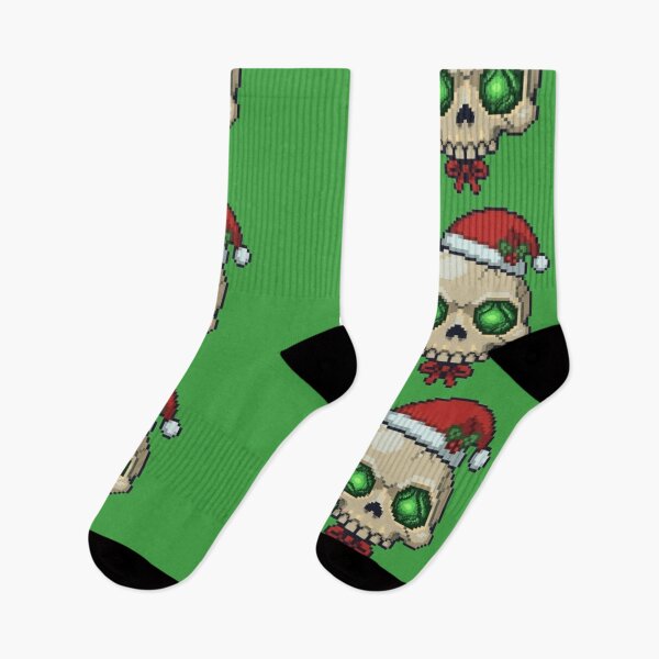 Item preview, Christmas Pixel Skull designed and sold by cutbeastfactory.