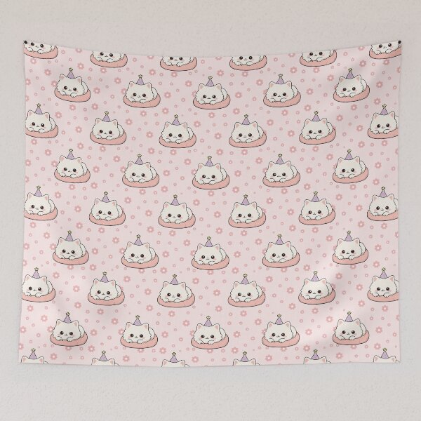 Item preview, Cute Cat in Bed Seamless Pattern designed and sold by prapapon.
