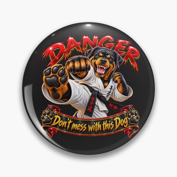 Item preview, Dangerous Rottweiler Karate Black Belt Warrior designed and sold by JAR Designs and Development.