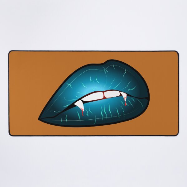 Item preview, Neon Cyan Vampire Lips with Fangs designed and sold by GuettoUnderClothing.