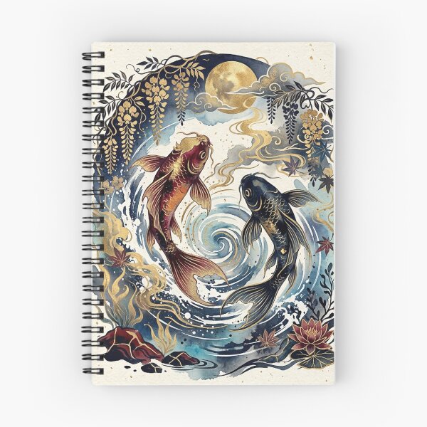 Item preview, Japanese Sea Bream Tai Fish Yin Yang Celestial Watercolor Art designed and sold by iris-festival.