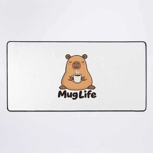 Item preview, Mug Life Capybara Sticker - Cute Coffee Lover Graphic designed and sold by VYBEHAUS.