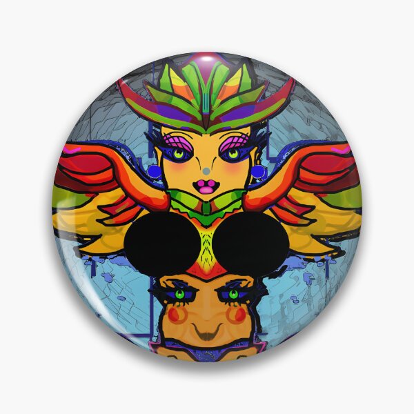 Item preview, Tribal Totem Pole Stacked Faces designed and sold by Andrea-Nixona.