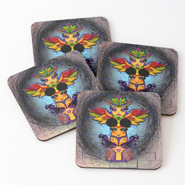 Item preview, Tribal Totem Pole Stacked Faces designed and sold by Andrea-Nixona.