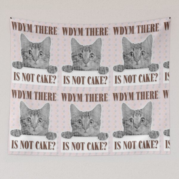 Item preview, Funny Shocked Cake Lover Cat Meme designed and sold by Artemis & Woven Collective.
