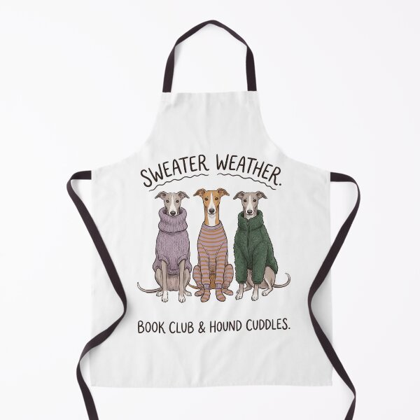 Item preview, Sweater Weather Book Club & Hound Cuddles – Sighthound Winter Wardrobe Trio Art Print designed and sold by Luminari Creations.
