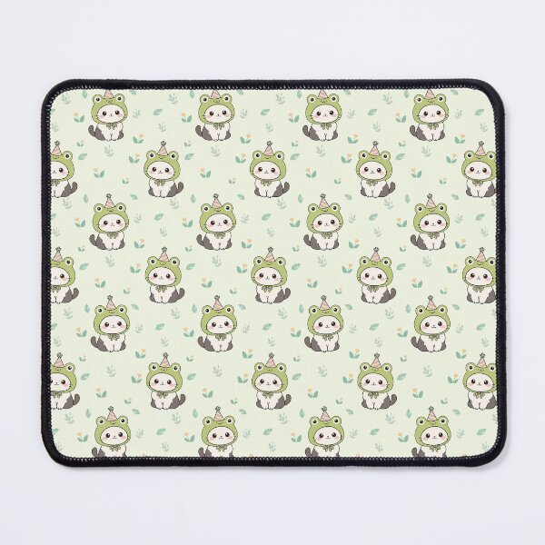 Item preview, Cute Cat in Frog Costume Seamless Pattern designed and sold by prapapon.