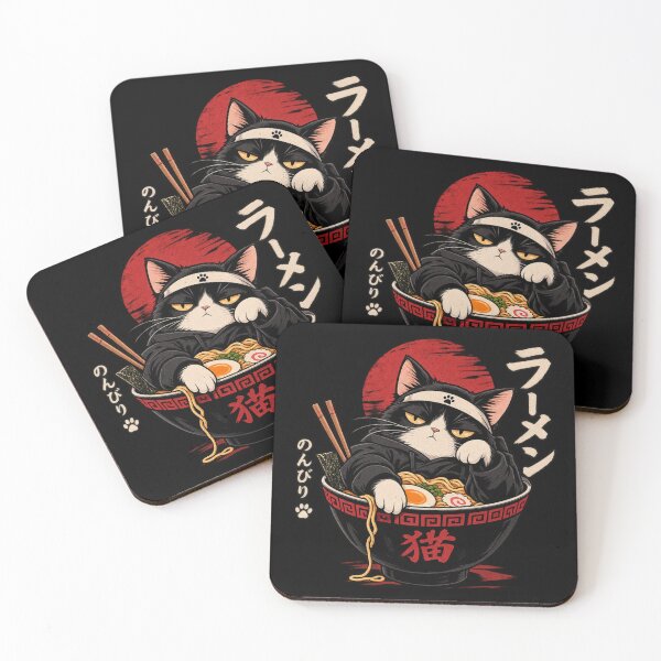 Item preview, Japanese Ramen Cat - Tuxedo Cat Noodle Bowl Anime Streetwear designed and sold by GenZFashion000.