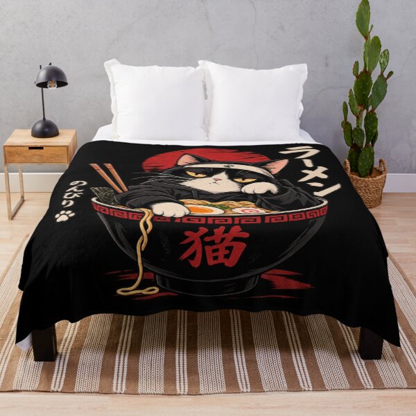 Item preview, Japanese Ramen Cat - Tuxedo Cat Noodle Bowl Anime Streetwear designed and sold by GenZFashion000.