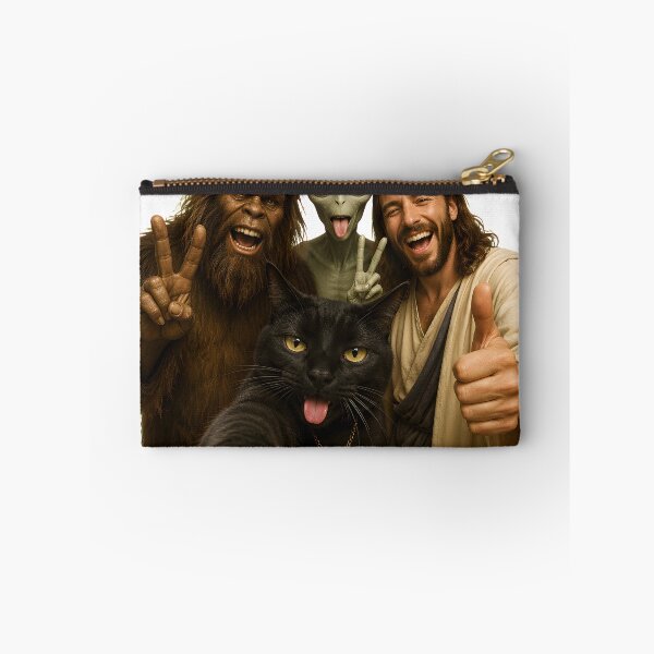 Item preview, Cat Funny Selfie Bigfoot Jesus! Alien For Kids Men Women designed and sold by MathiasFuchs.