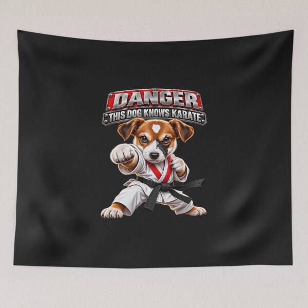 Item preview, Danger This Dog Knows Karate Black Belt designed and sold by JAR Designs and Development.