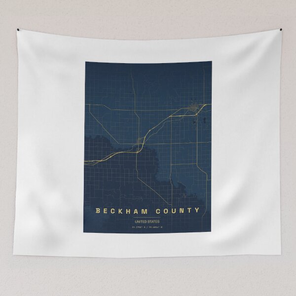 Item preview, Beckham County Oklahoma Map designed and sold by ReginaSeidman.