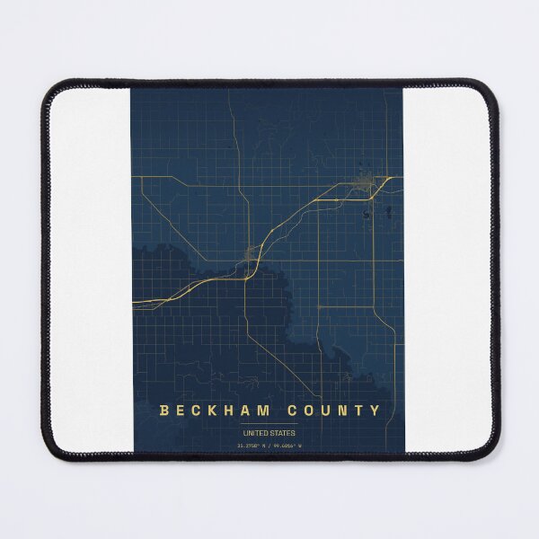 Item preview, Beckham County Oklahoma Map designed and sold by ReginaSeidman.