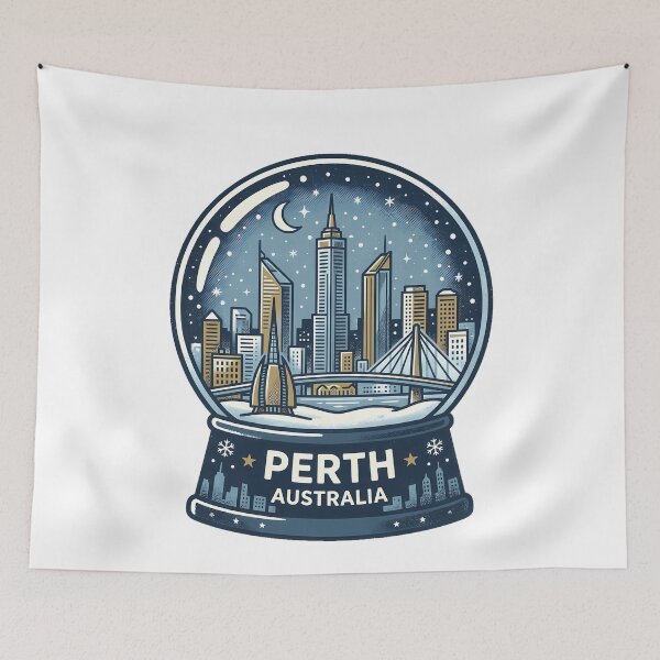 Item preview, Vintage Perth Snow Globe Travel Badge designed and sold by k3rstman1.