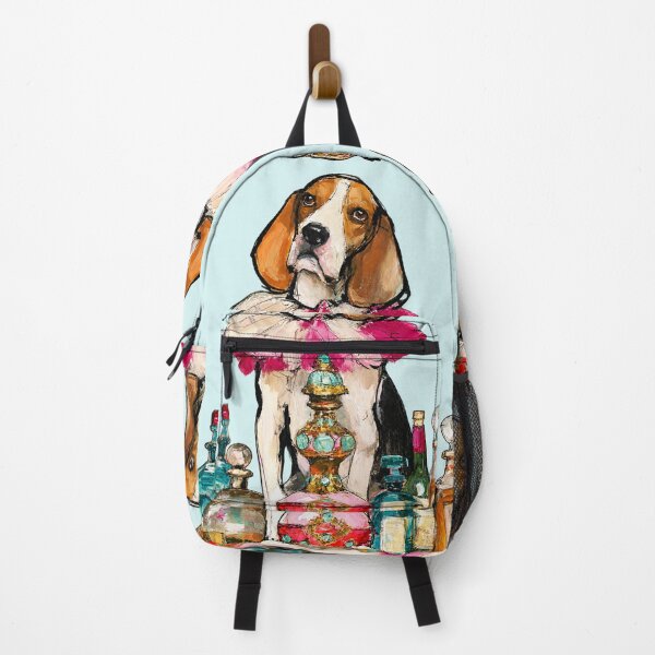 Item preview, Beagle in Pink Ruffle Collar with Perfume Bottles Painting designed and sold by joannejgg.