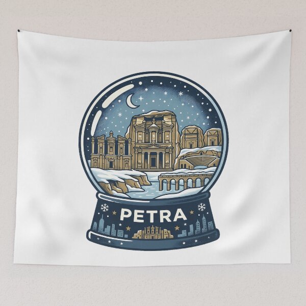 Item preview, Vintage Petra Snow Globe Travel Badge designed and sold by k3rstman1.
