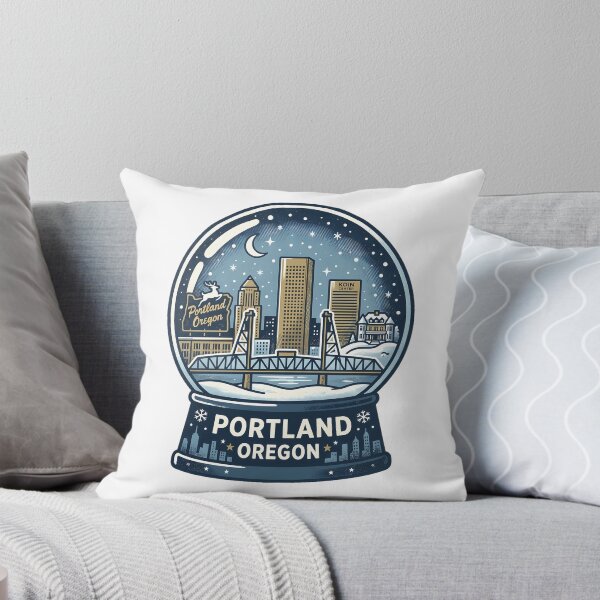Item preview, Vintage Portland Snow Globe Travel Badge designed and sold by k3rstman1.