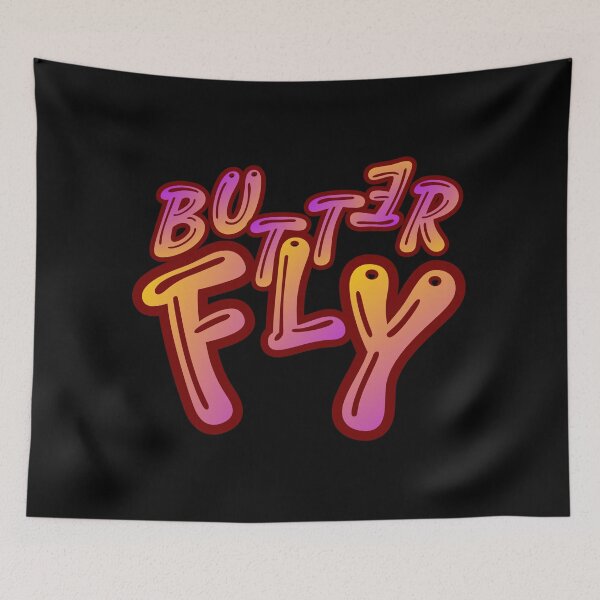 Item preview, Butterfly Graffiti Art Colorful Typography designed and sold by Detroja Typography.