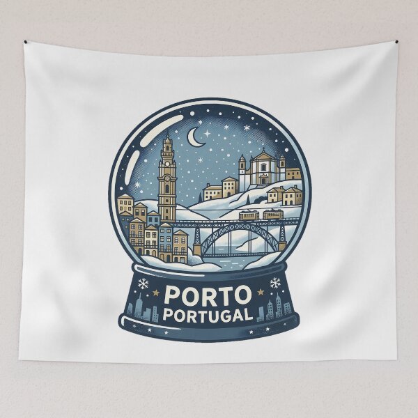 Item preview, Vintage Porto Snow Globe Travel Badge designed and sold by k3rstman1.