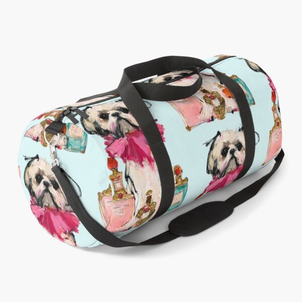 Item preview, Shih Tzu Pink Ruffle Perfume Bottles Glam Dog Painting designed and sold by joannejgg.