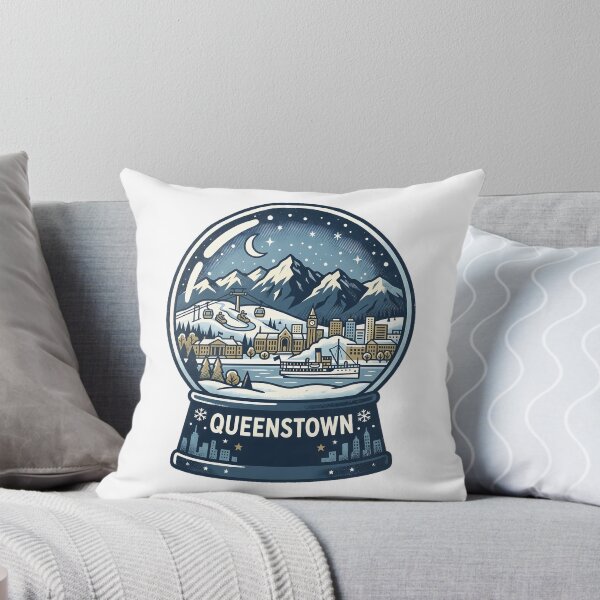 Item preview, Vintage Queenstown Snow Globe Travel Badge designed and sold by k3rstman1.