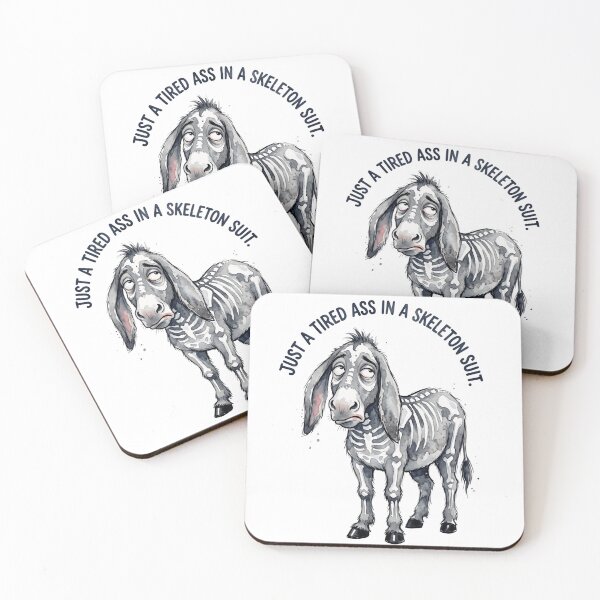 Item preview, Tired Skeleton Donkey designed and sold by Tiffany Roy.