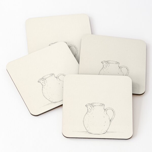 Item preview, Hand-Thrown Stoneware Jug | Wabi-Sabi Minimalist Print designed and sold by Zaramodo.