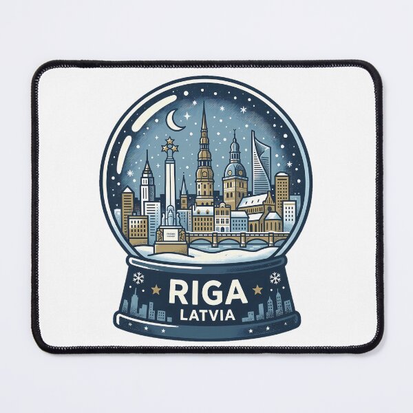 Item preview, Vintage Riga Snow Globe Travel Badge designed and sold by k3rstman1.