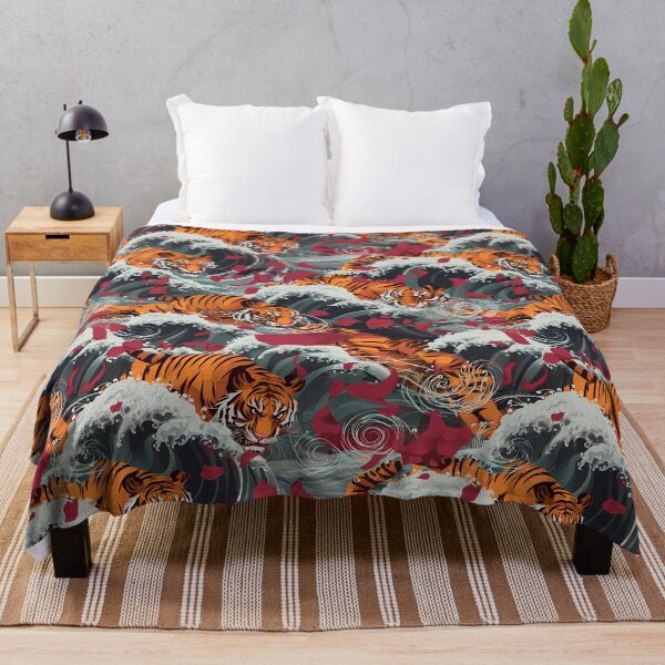 Item preview, Japanese Tiger & Waves Tattoo Pattern 02 designed and sold by The Design Asset Station.