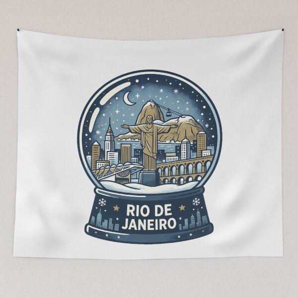 Item preview, Vintage Rio De Janeiro Snow Globe Travel Badge designed and sold by k3rstman1.