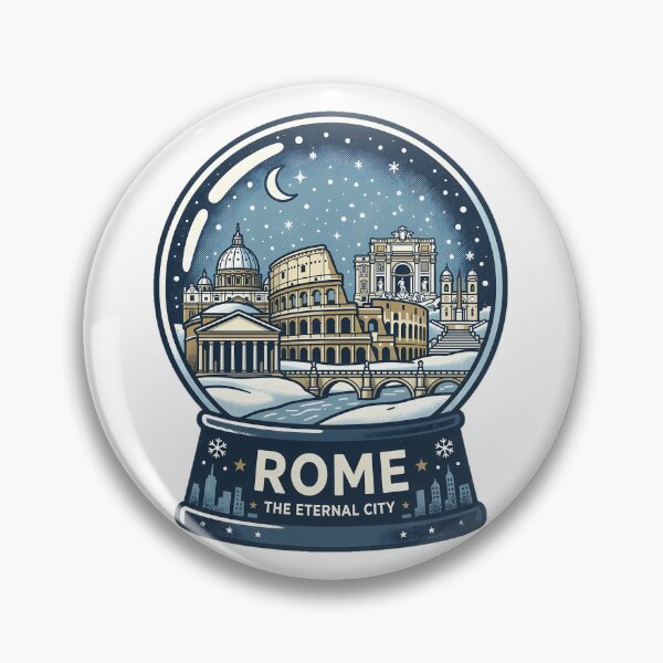 Item preview, Vintage Rome Snow Globe Travel Badge designed and sold by k3rstman1.