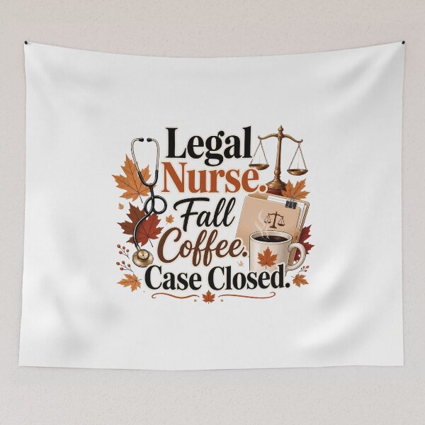 Item preview, Legal Nurse Fall Coffee Case Closed – Funny Legal Nurse Consultant Autumn Design designed and sold by CuteDesignables.