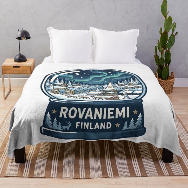 Item preview, Vintage Rovaniemi Snow Globe Travel Badge designed and sold by k3rstman1.