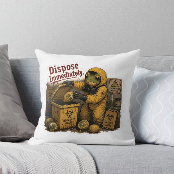 Item preview, Biohazard Disposal Frog Sticker  Hazardous Waste Cleanup Illustration designed and sold by Papsin.