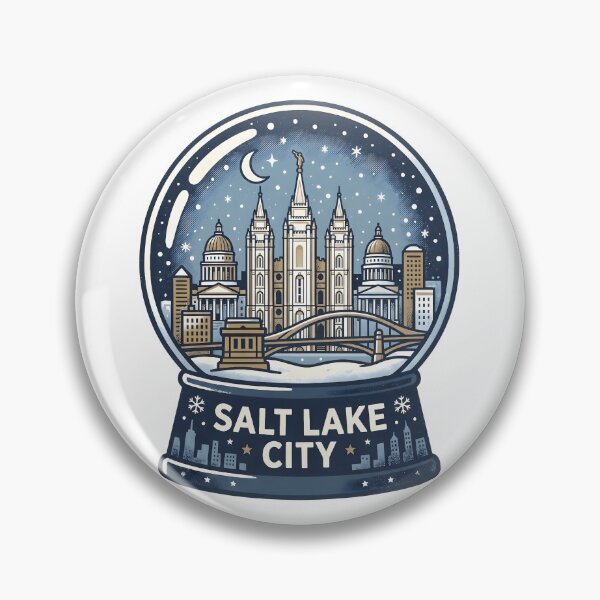 Item preview, Vintage Salt Lake City Snow Globe Travel Badge designed and sold by k3rstman1.