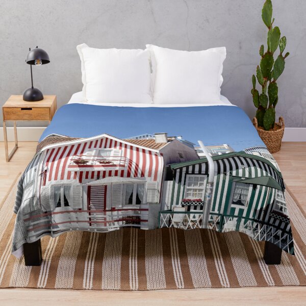 Item preview, Candy striped houses designed and sold by Marylou Badeaux.