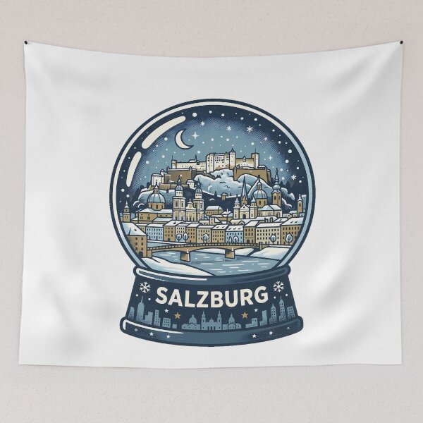 Item preview, Vintage Salzburg Snow Globe Travel Badge designed and sold by k3rstman1.