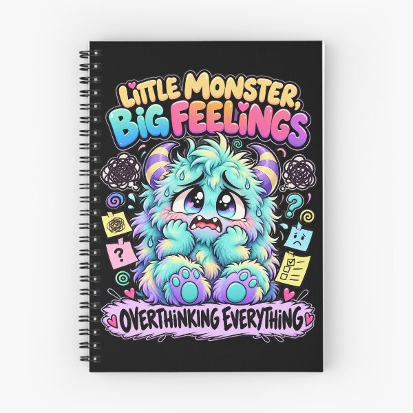 Item preview, LMBF - Anxious Cute Monster Overthinking Everything designed and sold by aventi24.