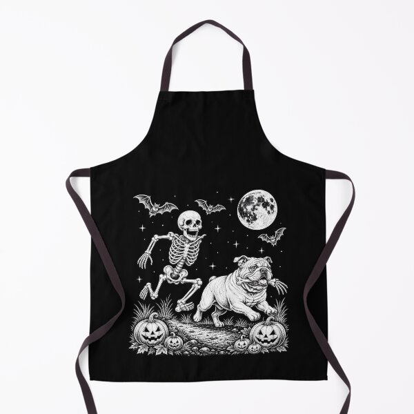 Item preview, Funny Skeleton Chasing English Bulldog Halloween Dog Mom Pet designed and sold by lcnsdjstrtry.