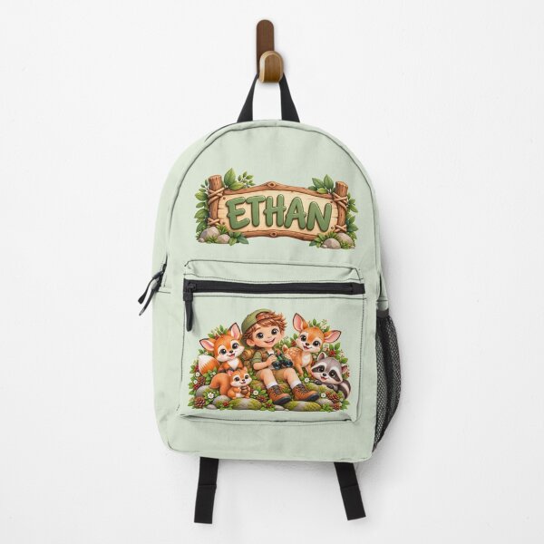 Item preview, Ethan Little Woodland Explorer – Cute Forest Animals Kids Backpack designed and sold by HO•Designs.