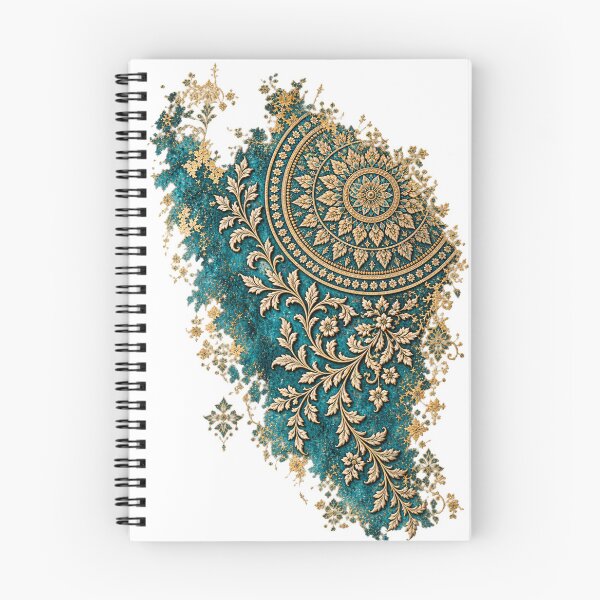 Item preview, Royal Teal & Gold Mandala – Luxury Ornamental Art designed and sold by aliyehc.