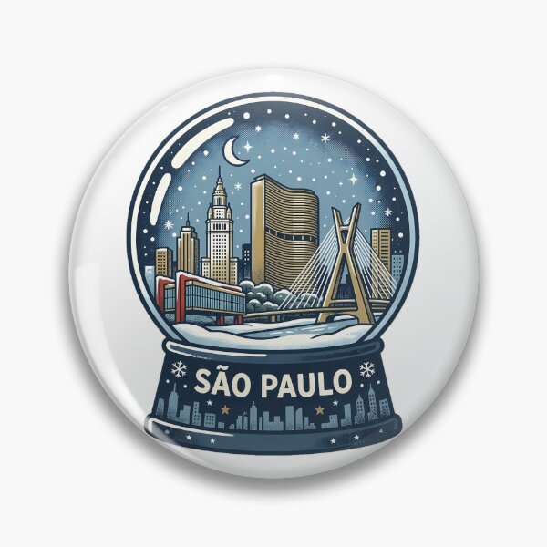 Item preview, Vintage São Paulo Snow Globe Travel Badge designed and sold by k3rstman1.