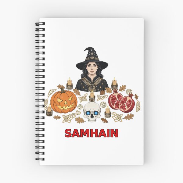 Item preview, Samhain Altar Tools Flat Lay Witchcraft Kit - Skull Pumpkin Pomegranate Pentacle Tarot designed and sold by Csaba1983.