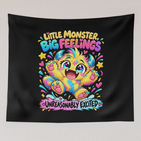 Item preview, LMBF - Happy Cute Monster Unreasonably Excited Kawaii  designed and sold by aventi24.