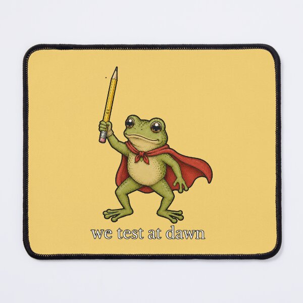 Item preview, Funny Teacher, We Test At Dawn Funny Teacher Frog designed and sold by Bob Meme Life.