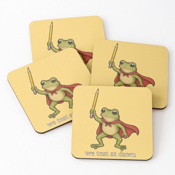 Item preview, Funny Teacher, We Test At Dawn Funny Teacher Frog designed and sold by Bob Meme Life.