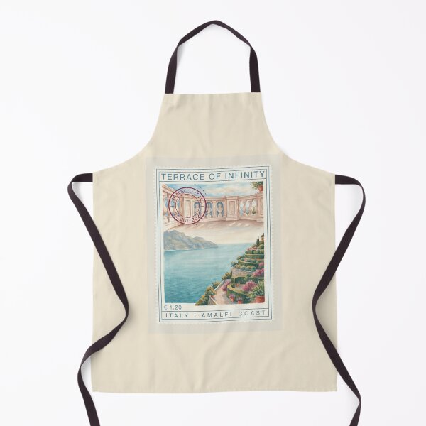 Item preview, Terrace of Infinity Ravello Italy Stamp Art Print designed and sold by stickercuffs.