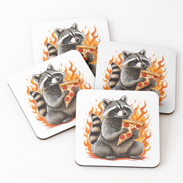 Item preview, Live Fast Eat Trash Vintage Raccoon Pizza Slice Meme designed and sold by pietini.