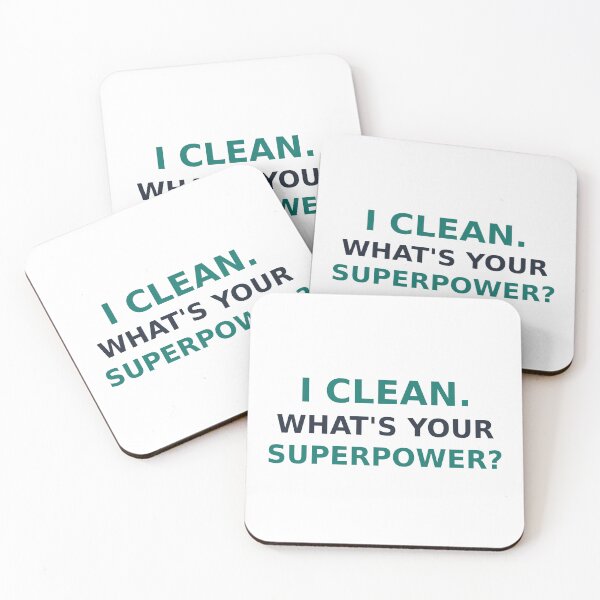 Item preview, I Clean. What's Your Superpower? Funny Cleaning Design designed and sold by BarakaMedia.