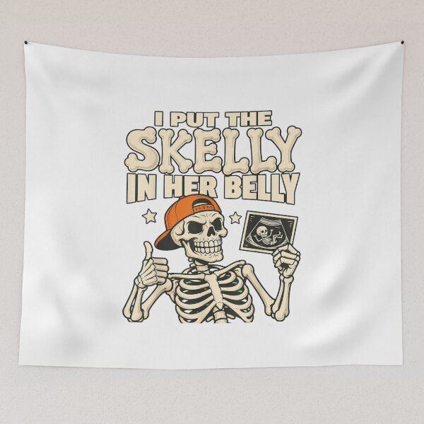 Item preview, Halloween Skeleton Dad Holding a Baby Ultrasound designed and sold by LorenaVirex.